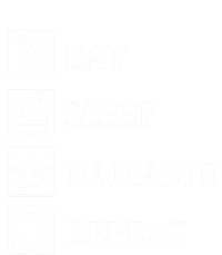 Eat Sleep Namaste Repeat Funny Yoga Gym Workout Meditation Funny Gift Kids T-Shirt