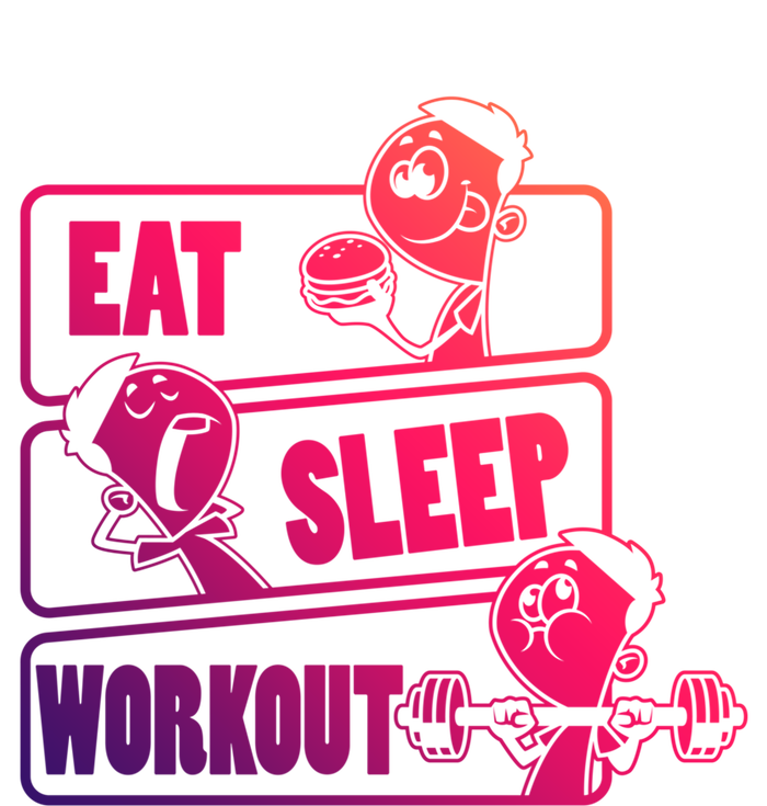 Eat Sleep Workout Repeat Gift Funny Work Out Gym Gift Bumper Sticker