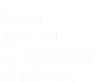 Eat Sleep Workout Repeat Funny Workout Gym Fitness Funny Gift Kids Long Sleeve Shirt