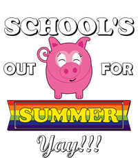 School's Out Summer Cute Gift Last Day School Cute Pig Piggie Piggy Gift Striped Beanie with Solid Band