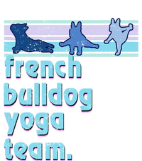 French Bulldog Yoga Team Funny Frenchie Yoga Lover Namaste Gift Striped Beanie with Solid Band