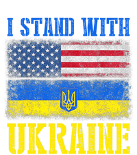 Support I Stand With Ukraine American Ukrainian Flag Gift T-Shirt