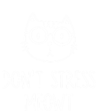 Don't Stress Meowt Meaningful Gift Mother Mom Great Gift Striped Beanie with Solid Band