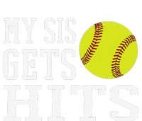 Funny Softball My Sis Gets Hits Brother & Sister Softball Women's Crop Top Tee