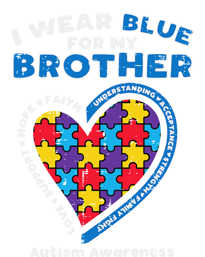 Puzzle I Wear Blue For My Brother Autism Awareness Family Ceramic Star Ornament