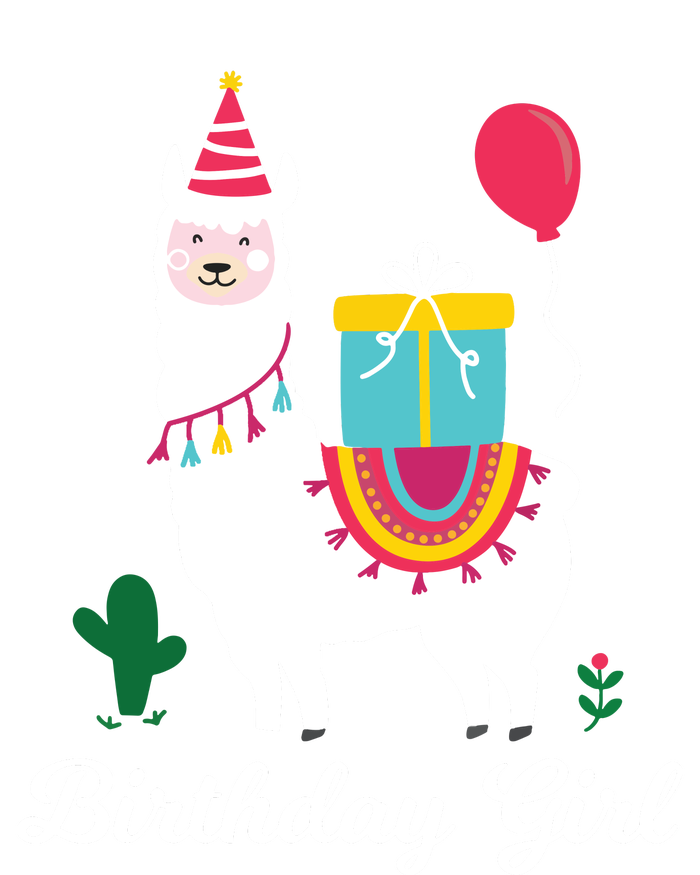 Cool Cute Alpaca Llama Cactus Girl Birthday Party Animal T-Shirt