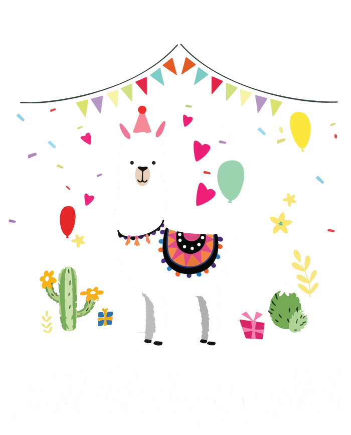 Cute Alpaca Llama Cactus Girl Birthday Party Animal Gift Performance Sprint T-Shirt