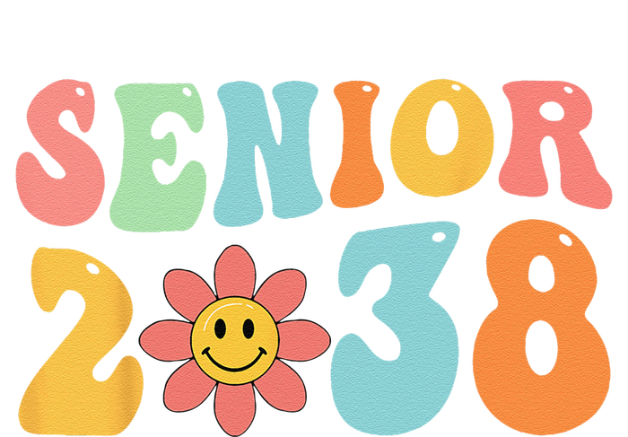 Class Of 2038 Senior 38 Graduation Last Day Of School Groovy T-Shirt