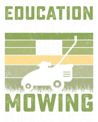 Education Is Important But Mowing Is Importanter Lawn Mowing Cute Gift Valucap Bio-Washed Visor