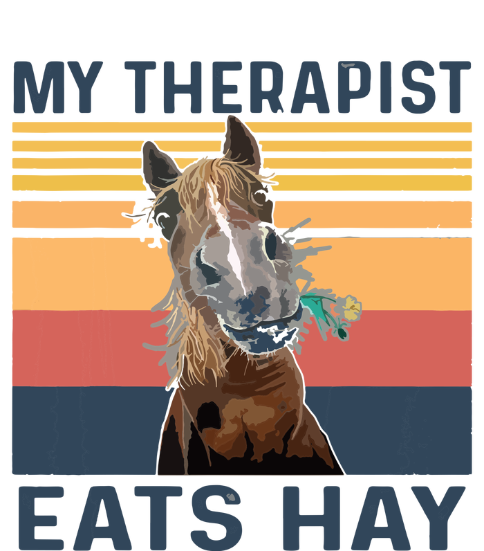 My Therapist Eats Hay Funny Horse Lover PosiCharge RacerMesh Polo