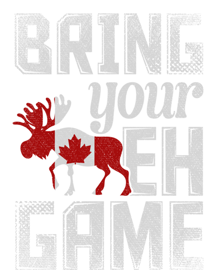 Funny Canadian Moose Maple Leaf Bring Your Eh Game Canada Funny Gift Bumper Sticker