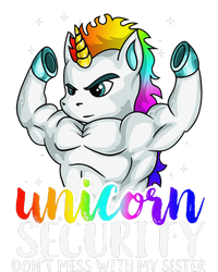 Unicorn Security Dont Mess With My Sister Funny Brother Gift Dry Zone Grid Polo