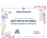 Mom Great Gift Certificate Best Mom In The World Great Gift Mom Gift Coaster