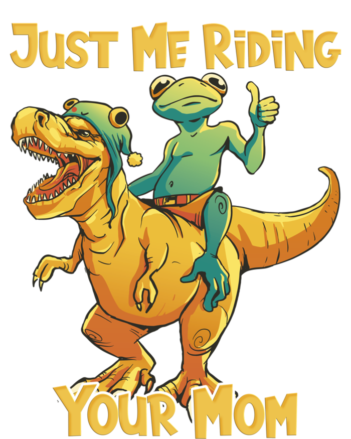 Funny Frog Riding T Rex Your Mom Sarcastic Joke Gift T-Shirt