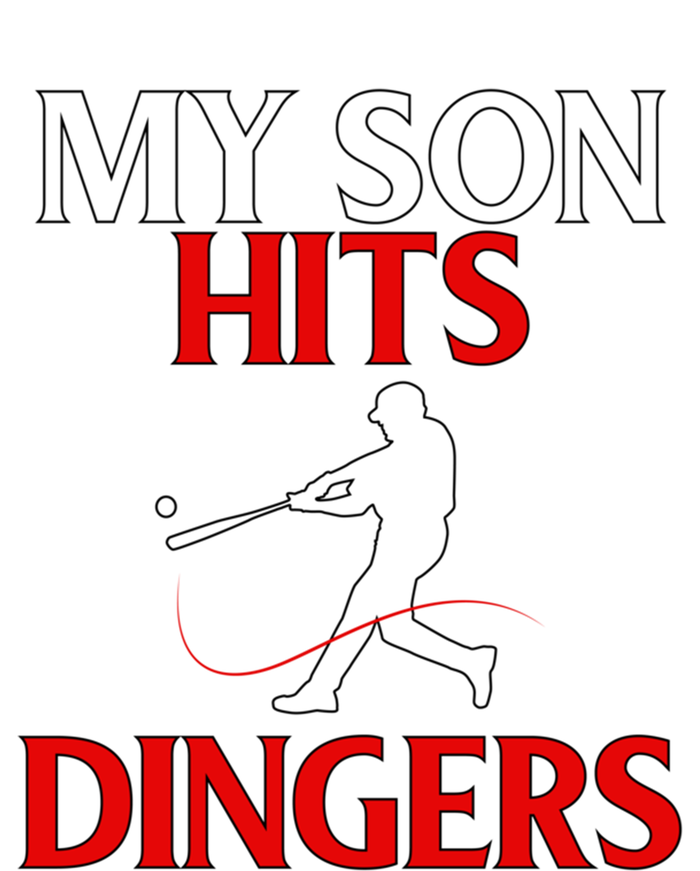 My Son Hits Dingers Proud Mom Baseball Game Fans Funny Gift Kids Long Sleeve Shirt