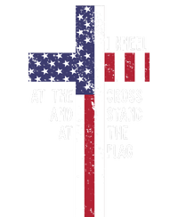 I Kneel At The Cross And Stand At The Flag USA Cross T-Shirt