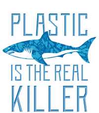 Plastic Is The Real Killer Shark Environt Save Ocean Funny Gift Short Acrylic Beanie