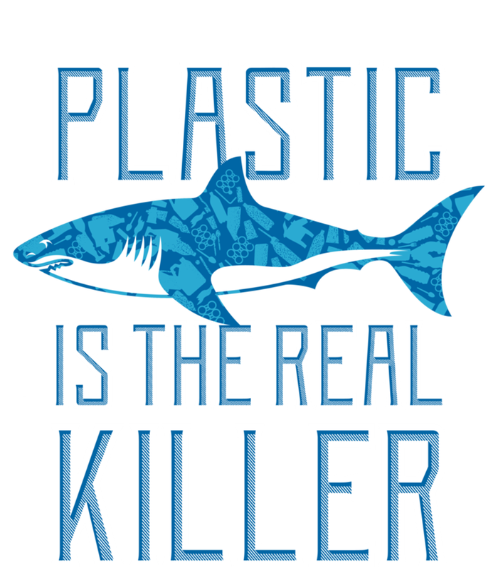 Plastic Is The Real Killer Shark Environt Save Ocean Funny Gift Short Acrylic Beanie