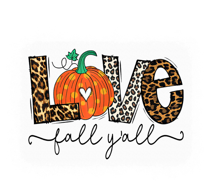 Love Fall Yall Autumn Season Leopard Print Pumpkin Plaid Cute Gift T-Shirt