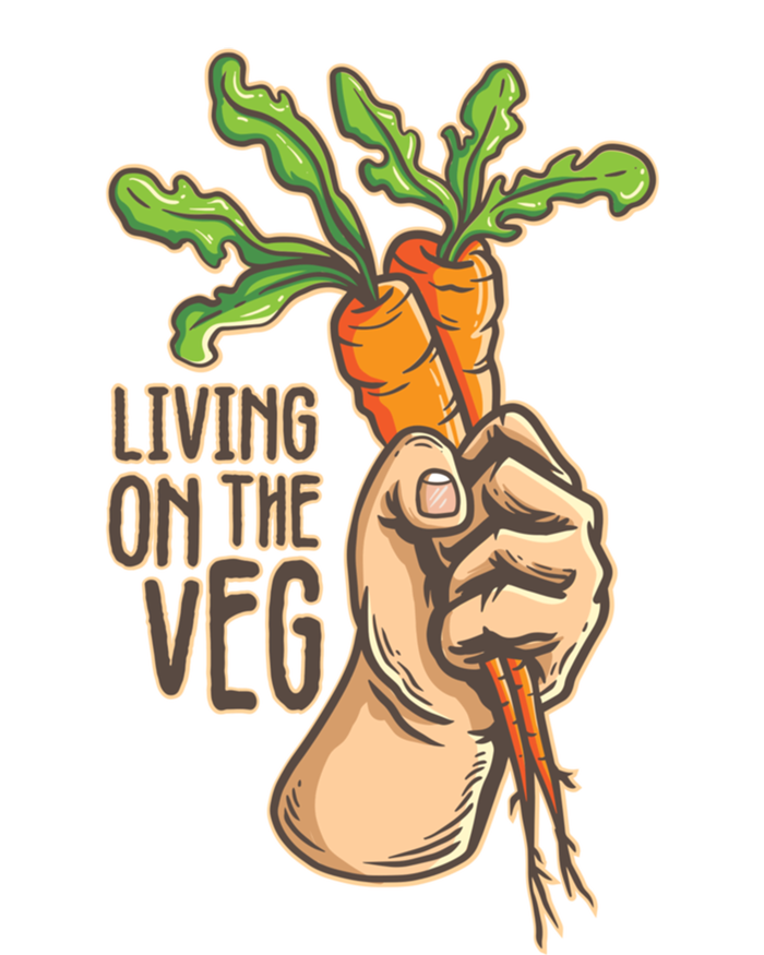 Funny Vegan Vegetarian Pun Tee Living On The Veg Cute Gift Toddler Sweatshirt