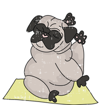 Pug Yoga Workout Kawaii Cartoon Cute Animal Dog Lover Gift Funny Gift T-Shirt