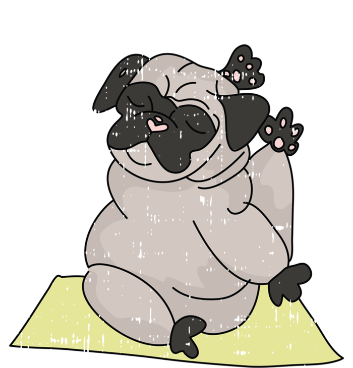 Pug Yoga Workout Kawaii Cartoon Cute Animal Dog Lover Gift Funny Gift T-Shirt