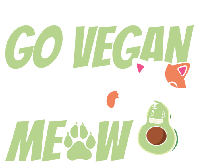 Go Vegan Right Meow Funny Avogato Cute Cat Avocado Lovers Gift T-Shirt