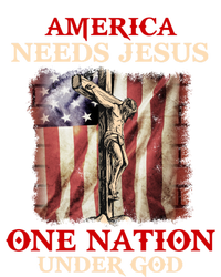 America Needs Jesus One Nation Under God American Flag Gift Hoodie