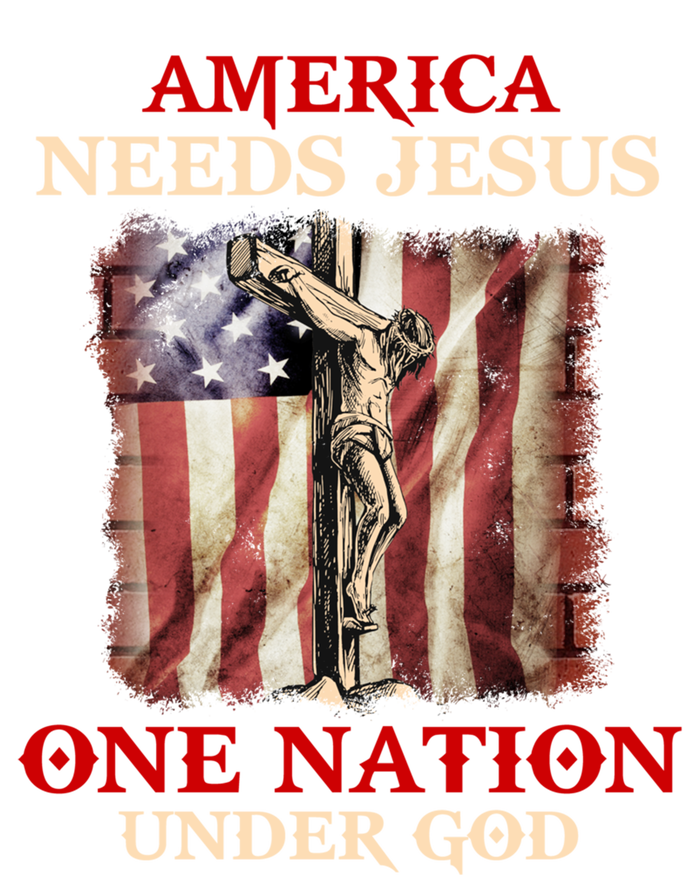 America Needs Jesus One Nation Under God American Flag Gift Hoodie