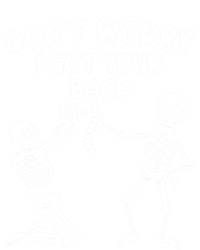 Dont Worry I Got Your Back Funny Halloween Skeleton Cool Gift Stripe Pom Pom Beanie