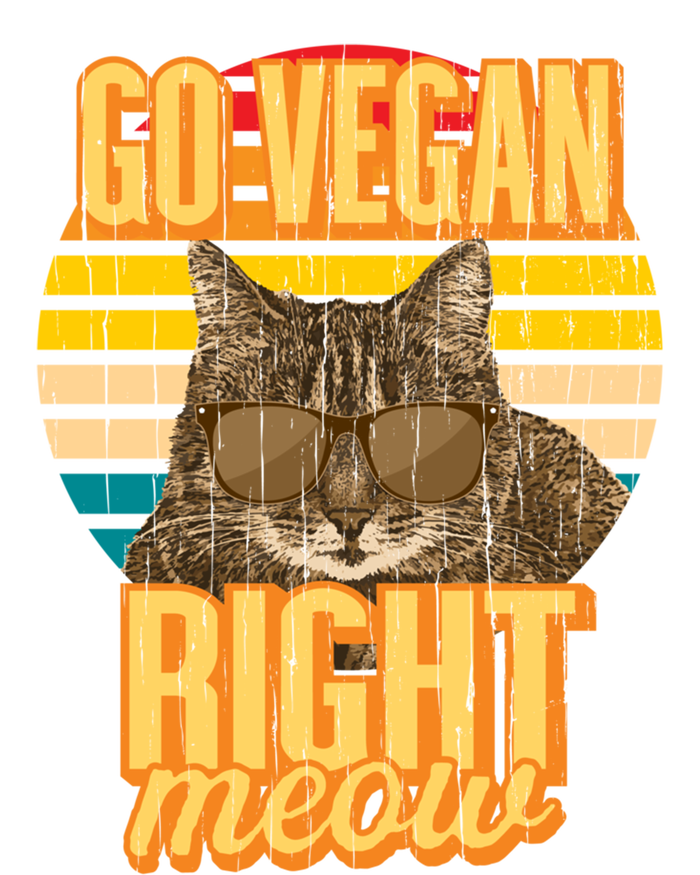 Go Vegan Right Meow Vegetarian Cool Gift T-Shirt