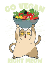 Go Vegan Right Meow Funny Cat Veganism Gift T-Shirt