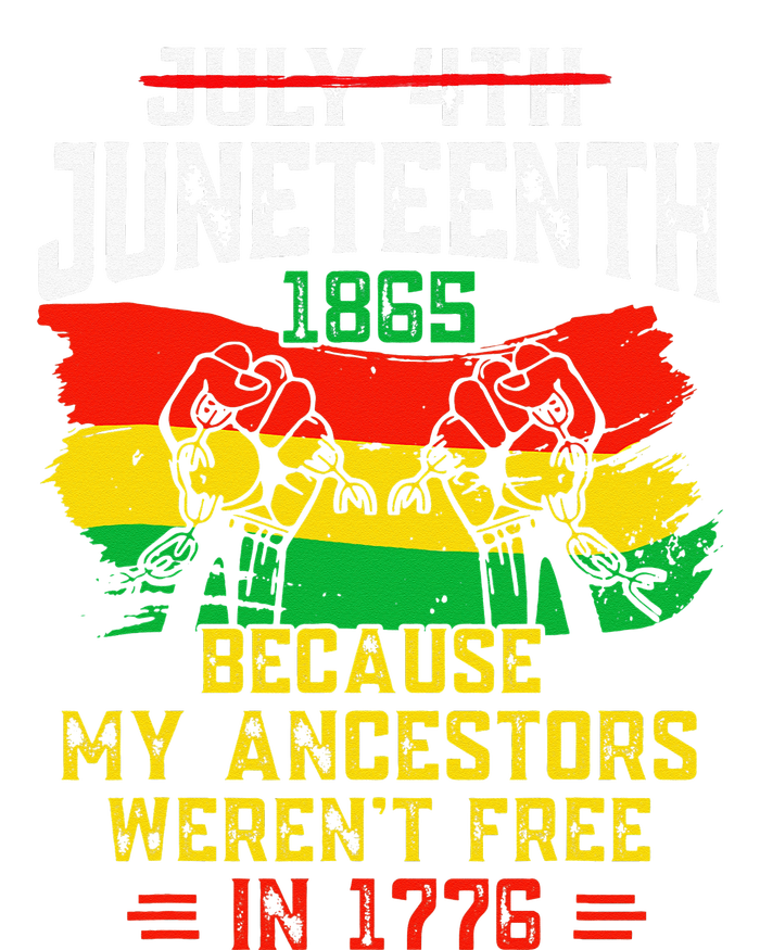 July 4th Juneteenth 1865 Because My Ancestors June Teenth Womens Cotton Relaxed Long Sleeve T-Shirt