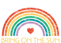 Bring On The Sun Cheerful Summer Sunshine Retro Rainbow Gift T-Shirt