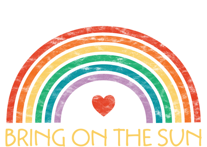 Bring On The Sun Cheerful Summer Sunshine Retro Rainbow Gift T-Shirt