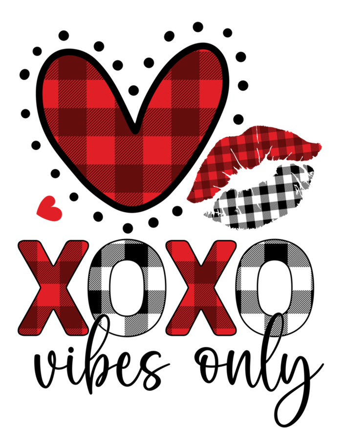 Valentines Day Love Xoxo Vibes Only Heart Buffalo Plaid Cool Gift Toddler Long Sleeve Shirt