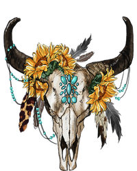 Western Boho Sunflowers Turquoise Cow Bull Skull Legacy Cool Fit Booney Bucket Hat