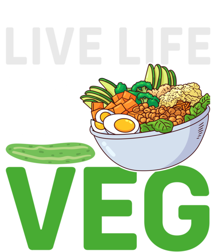 Live Life On The Veg Vegetarian Vegan Gift Tall Long Sleeve T-Shirt