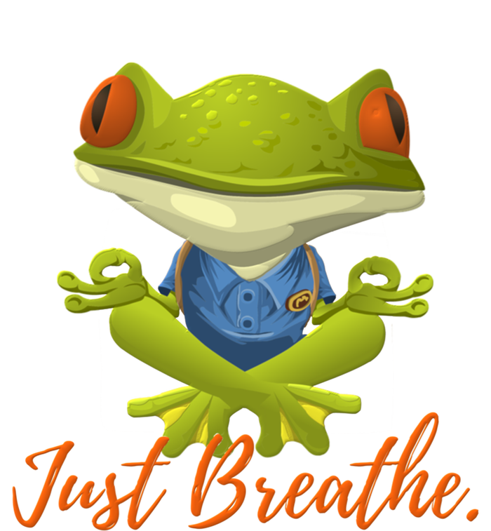 Just Breathe Funny Meditation And Yoga Inspired Frog Great Gift T-Shirt