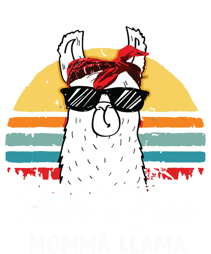 Shes A Bad Momma Llama Mama Retro Vintage High Crown Mesh Back Trucker Hat