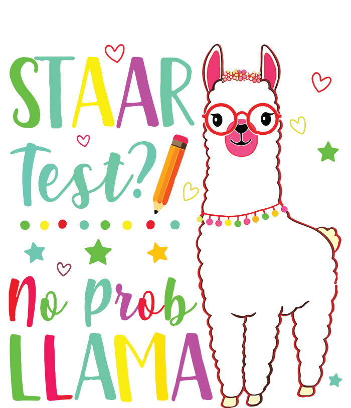 Staar No Prob Llama Funny Teacher Exam Testing Test Day Women's Flannel Pajama Set