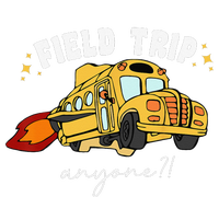 Field Trip Anyone Field Day Teacher Student School Funny Bus Women's Knotted Racerback Tank