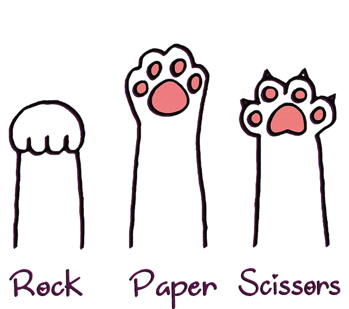 rock paper scissors cat paws T-Shirt