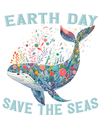 Earth Day Save The Seas Colorful Floral Whale Gift T-Shirt