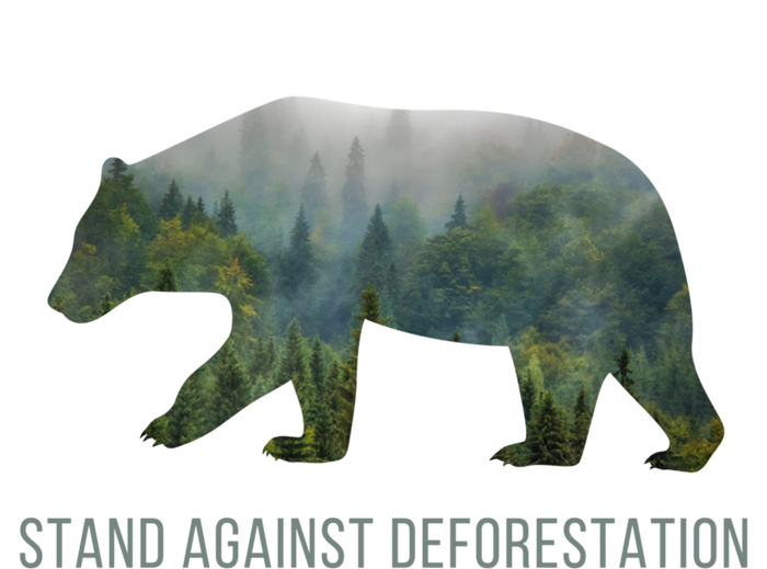 Earth Day Stand Against Deforestation Bear Gift T-Shirt