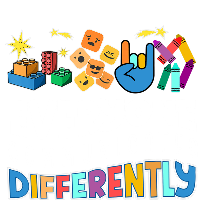 Autism Awareness Support Everyone Communicates Differently T-Shirt