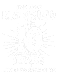 Couples Married 10 Years - Funny 10th Wedding Anniversary Womens Cotton Relaxed Long Sleeve T-Shirt