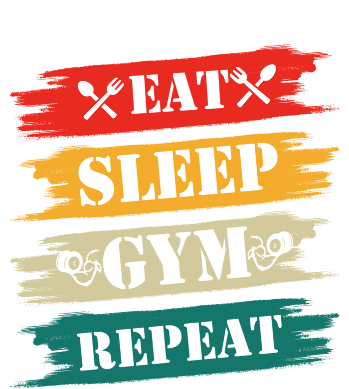 Eat Sleep Gym Repeat Retro Vintage Workout Gift Tie-Dye T-Shirt