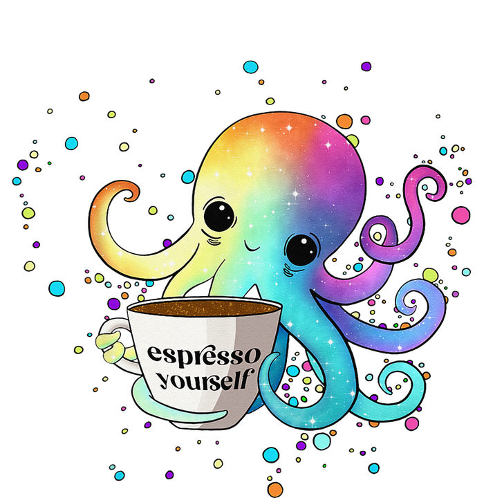 Espresso Yourself Cute Rainbow Octopus Coffee Mug Design Daily Commute Backpack