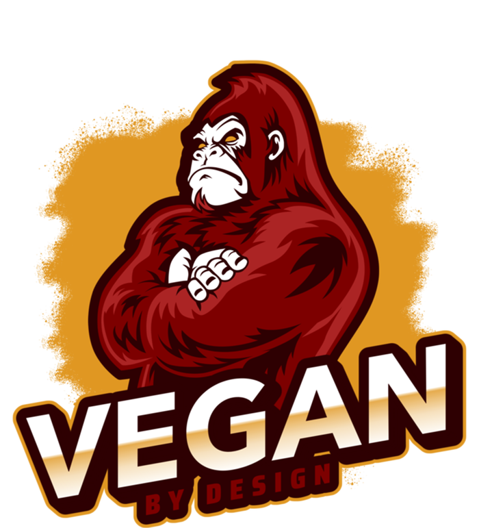 Vegan By Design Gorilla Vegan Veggie Lovers Vegetarian Cool Gift Premium Hoodie